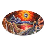 Sci Fi  Landscape painting Oval Magnet Front