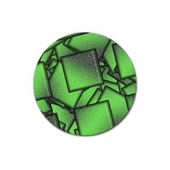 Binary Digitization Null Green Magnet 3  (round) by HermanTelo