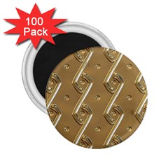Gold Background 3d 2 25  Magnets (100 Pack) 