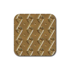 Gold Background 3d Rubber Coaster (square)  by Mariart