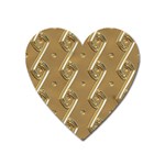 Gold Background 3d Heart Magnet Front