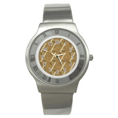 Gold Background 3d Stainless Steel Watch by Mariart