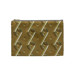 Gold Background 3d Cosmetic Bag (medium) by Mariart