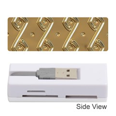 Gold Background 3d Memory Card Reader (stick) by Mariart