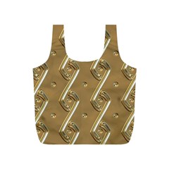 Gold Background 3d Full Print Recycle Bag (s)