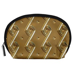 Gold Background 3d Accessory Pouch (large) by Mariart