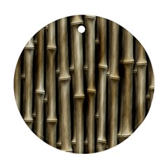 Bamboo Grass Round Ornament (Two Sides)