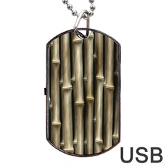 Bamboo Grass Dog Tag USB Flash (Two Sides)