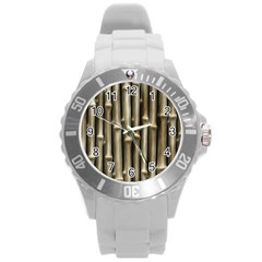 Bamboo Grass Round Plastic Sport Watch (l)