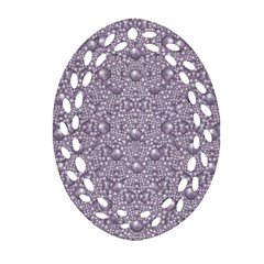 Baroque Pearls And Fauna Ornate Mandala Ornament (oval Filigree) by pepitasart