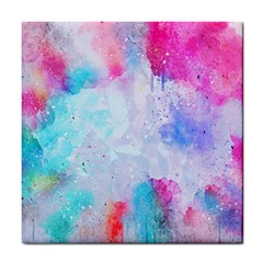 Rainbow paint Tile Coaster