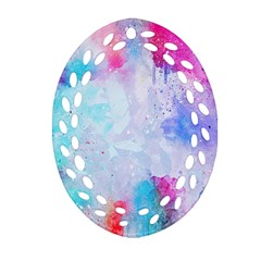 Rainbow paint Ornament (Oval Filigree)