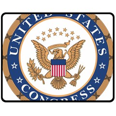 Seal Of United States Congress Double Sided Fleece Blanket (medium)  by abbeyz71