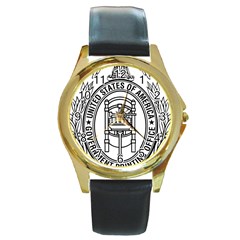 Official Seal Of United States Government Publishing Office Round Gold Metal Watch by abbeyz71