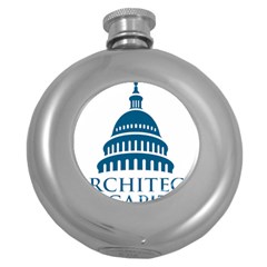 Logo Of United States Architect Of The Capitol Round Hip Flask (5 Oz) by abbeyz71