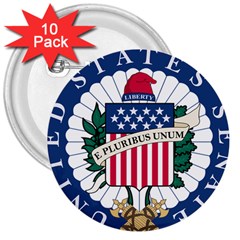 Seal Of The United States Senate 3  Buttons (10 Pack)  by abbeyz71