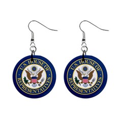 Flag Of United States House Of Representatives Mini Button Earrings by abbeyz71