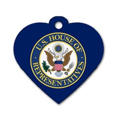 Flag Of United States House Of Representatives Dog Tag Heart (one Side) by abbeyz71