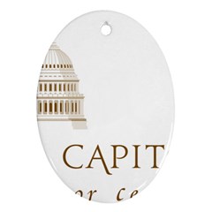 Logo Of U S  Capitol Visitor Center Oval Ornament (two Sides) by abbeyz71