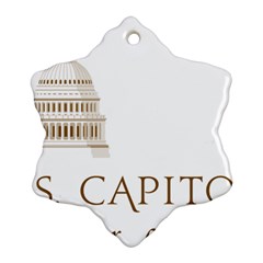 Logo Of U S  Capitol Visitor Center Ornament (snowflake) by abbeyz71