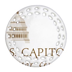Logo Of U S  Capitol Visitor Center Round Filigree Ornament (two Sides) by abbeyz71