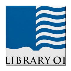 Book Logo Of Library Of Congress Tile Coaster by abbeyz71