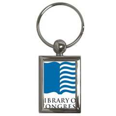 Book Logo Of Library Of Congress Key Chain (rectangle) by abbeyz71