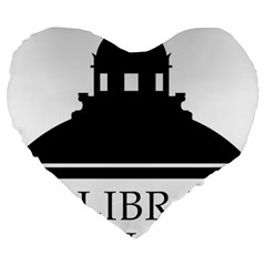 Logo Of Library Of Congress Large 19  Premium Heart Shape Cushions by abbeyz71