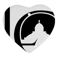 Logo Of Library Of Congress Heart Ornament (two Sides)