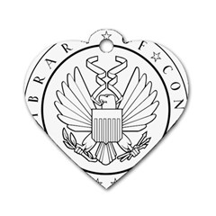 Seal Of Library Of Congress Dog Tag Heart (two Sides) by abbeyz71