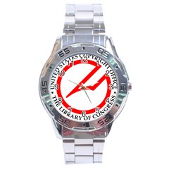 Logo & Seal Of United States Copyright Office, 1978-2003 Stainless Steel Analogue Watch by abbeyz71