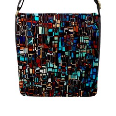 Colorful 66 Flap Closure Messenger Bag (l) by ArtworkByPatrick