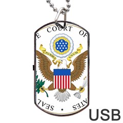 Seal Of Supreme Court Of United States Dog Tag Usb Flash (two Sides)