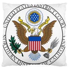 Seal Of United States District Court For Northern District Of California Large Flano Cushion Case (two Sides) by abbeyz71