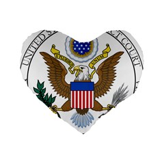 Seal Of United States District Court For Northern District Of California Standard 16  Premium Flano Heart Shape Cushions