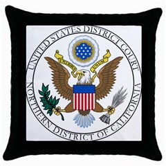 Seal Of United States District Court For Northern District Of California Throw Pillow Case (black) by abbeyz71