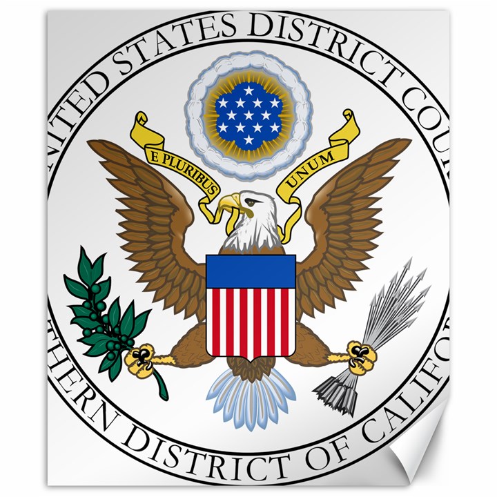 Seal of United States District Court for Northern District of California Canvas 20  x 24 