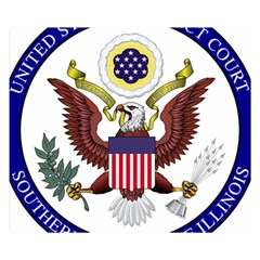 Seal Of United States District Court For Southern District Of Illinois Double Sided Flano Blanket (small)  by abbeyz71