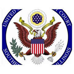 Seal Of United States District Court For Southern District Of Illinois Double Sided Flano Blanket (medium)  by abbeyz71