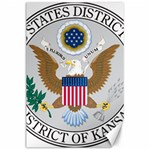 Seal of United States District Court for District of Kansas Canvas 24  x 36  23.35 x34.74  Canvas - 1