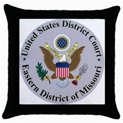 Seal Of United States District Court For Eastern District Of Missouri Throw Pillow Case (black) by abbeyz71