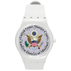 Seal Of United States District Court For Eastern District Of Missouri Round Plastic Sport Watch (m) by abbeyz71