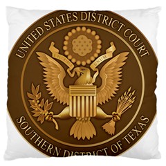 Seal Of United States District Court For Southern District Of Texas Large Flano Cushion Case (two Sides) by abbeyz71