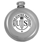 Seal of United States Tax Court Round Hip Flask (5 oz) Front