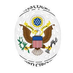 Seal Of United States Court Of Appeals For Third Circuit Oval Filigree Ornament (two Sides)