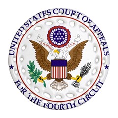 Seal Of United States Court Of Appeals For Fourth Circuit Round Filigree Ornament (two Sides) by abbeyz71