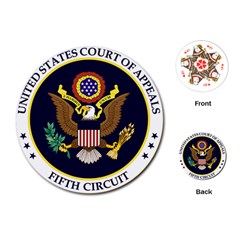 Seal Of United States Court Of Appeals For Fifth Circuit Playing Cards Single Design (round) by abbeyz71