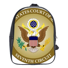 Seal Of United States Court Of Appeals For Seventh Circuit School Bag (large) by abbeyz71