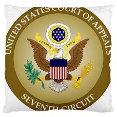 Seal Of United States Court Of Appeals For Seventh Circuit Large Cushion Case (one Side) by abbeyz71