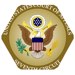 Seal Of United States Court Of Appeals For Seventh Circuit Wooden Puzzle Hexagon by abbeyz71